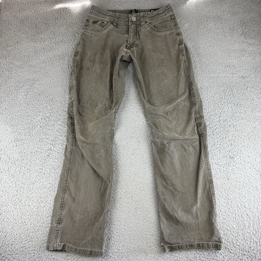 Kuhl Revolvr Jeans Mens 30x32 Brown Medium Relaxed Straight Canvas Pants
